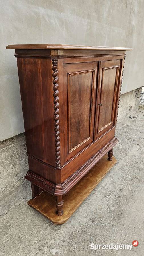Piękna duża komoda biedermeier XIXw KOMPLET Wałbrzych