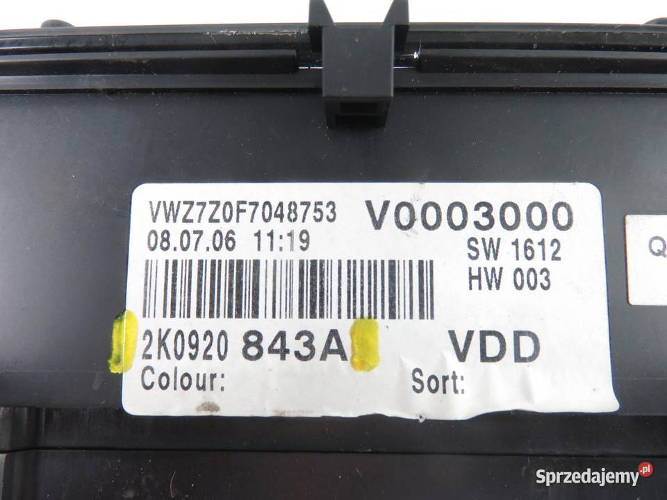 LICZNIK VW CADDY III 19 TDI 2K0920843A