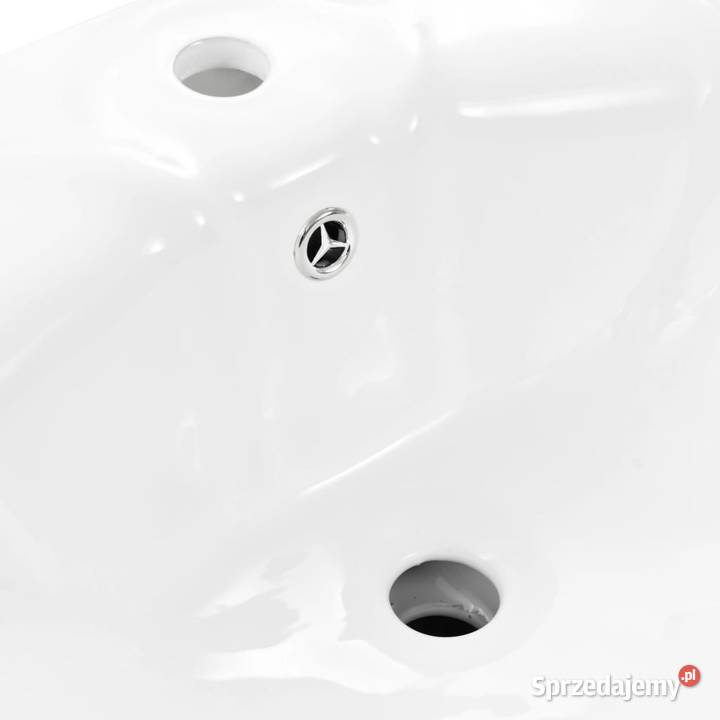 vidaXL Umywalka z postumentem ceramiczna biała Warszawa