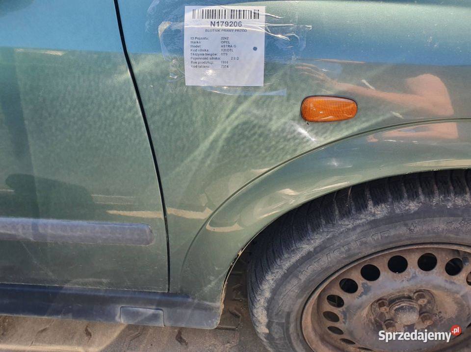 BŁOTNIK PRAWY PRZÓD OPEL ASTRA G Z374 Lipno sprzedam