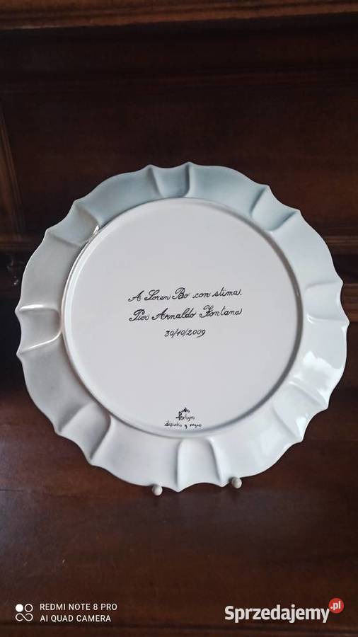 Patera Kuropatwy Z dedykacją Z tyłu patery Gruba Gdańsk sprzedam