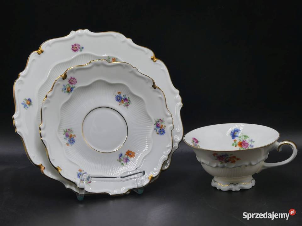 Komplet śniadaniowy Sorau Żary Kavalier 1928 45 Porcelana i szkło wielkopolskie Poznań
