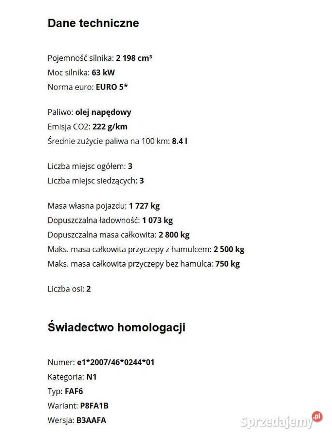 2011 Ford transit faf6 uszkodzonyzamiana