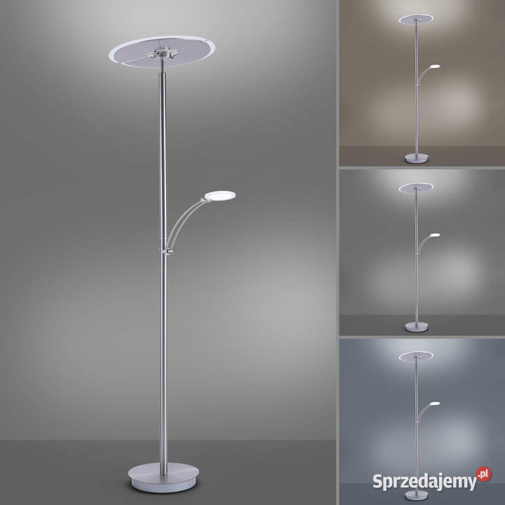 Lampa podłogowa stojąca ARTUR 3 punktowa srebrny Kobyla Góra