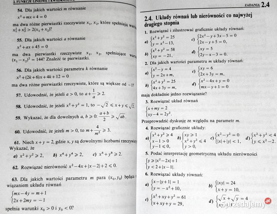 Matematyka maturzystów zadania W Leksiński Chełm