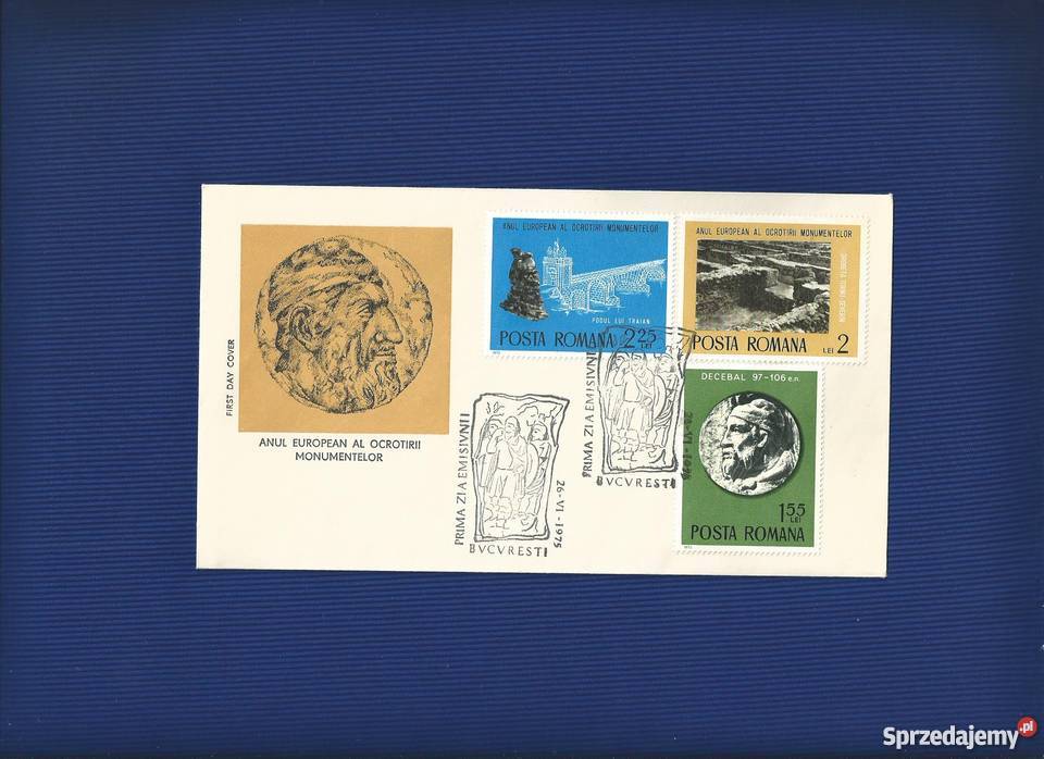 1RUMUNIA FDC 1975 pomniki europejskie Skierbieszów