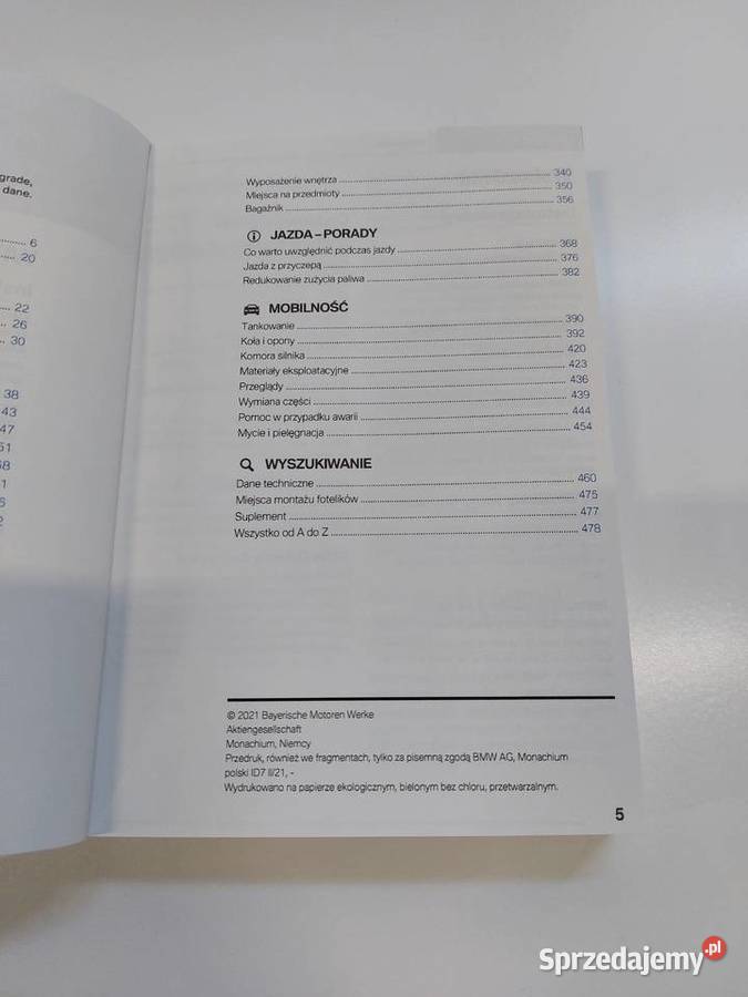 Instrukcja obsługi BMW X5 polska etui mazowieckie Warszawa sprzedam