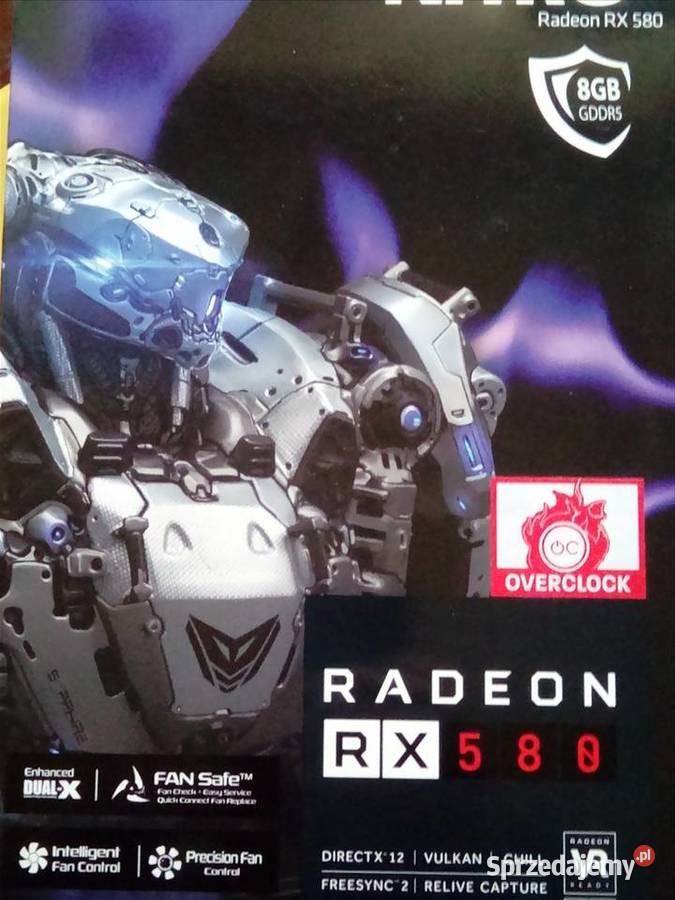 SAPPHIRE RX580 NITRO 8GB Pamięć RAM 8 Pozostałe łódzkie Zduńska Wola