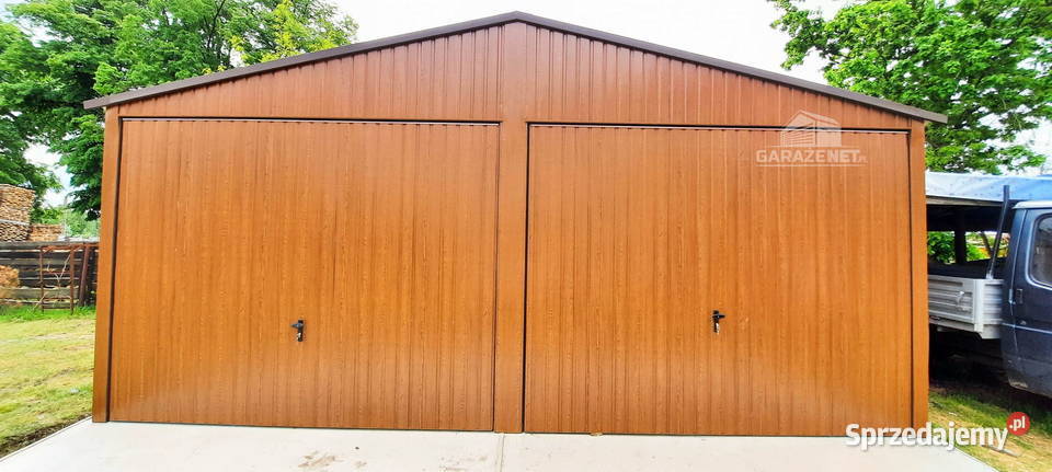 GARAŻ BLASZANY 6m x 5m DWUSPAD 2xBRAMA UCHYLNA Szczecinek