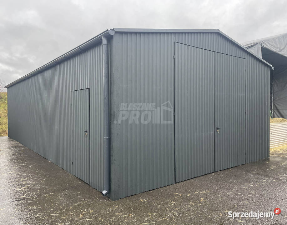 Hala Garaż 7x11 m brama dwuskrzydłowa drzwi