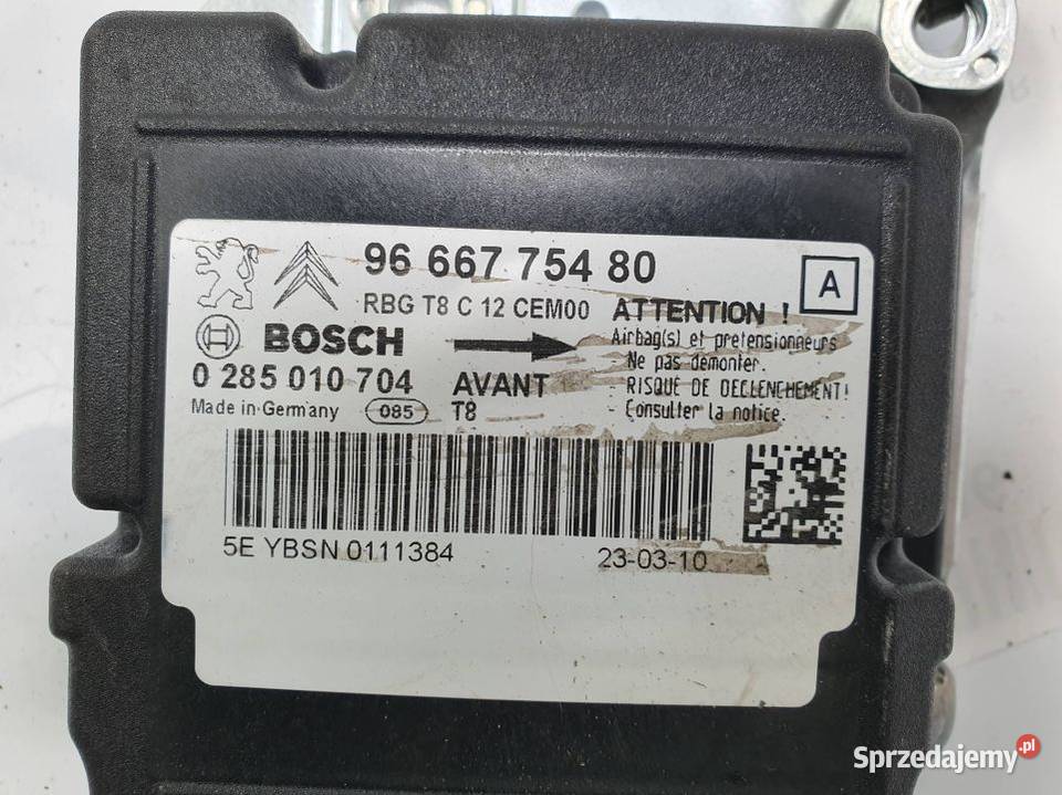 SENSOR AIRBAG PEUGEOT 3008 9666775480 osobowe Lipno