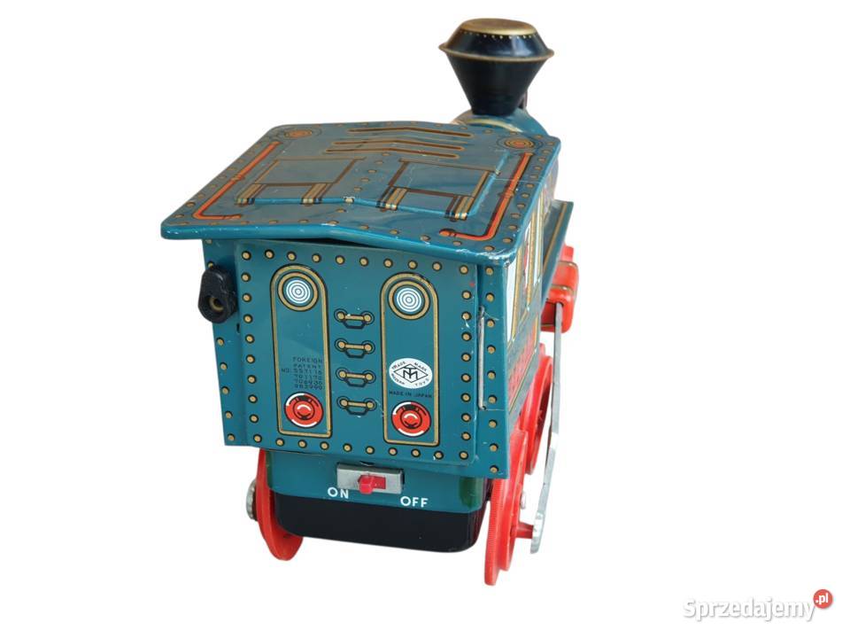 Stara duża zabawka blaszana lokomotywa Western śląskie Cieszyn