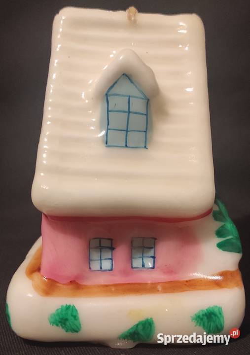 Świąteczna świeca ozdobna dom domek Święta Boże Warszawa