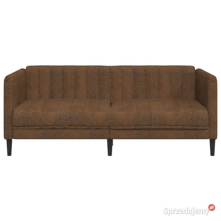 Sofa 2os brązowa sztuczna skóra zamszowa mazowieckie Warszawa