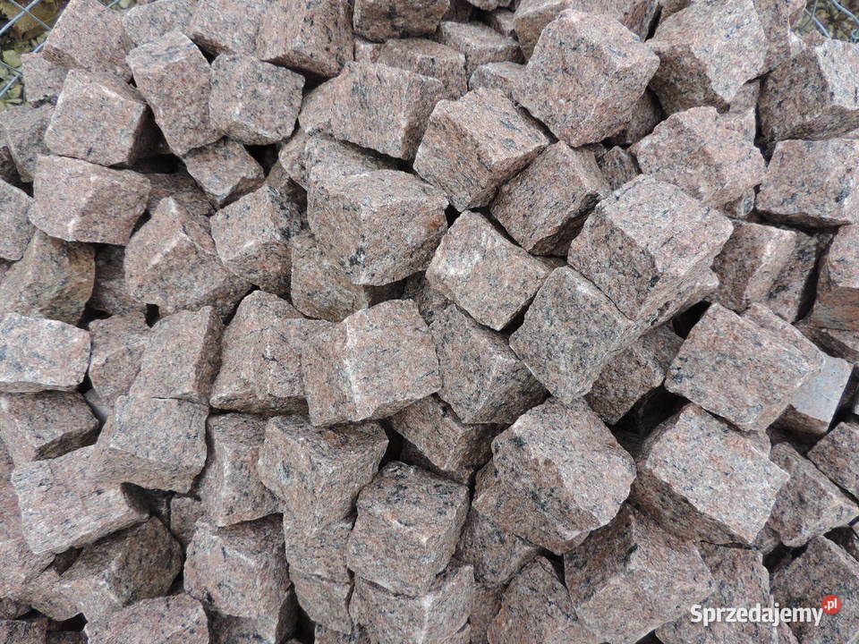 KOSTKA GRANITOWA SZARA 79 KAMIEŃ MUROWY PALISADA Oświęcim