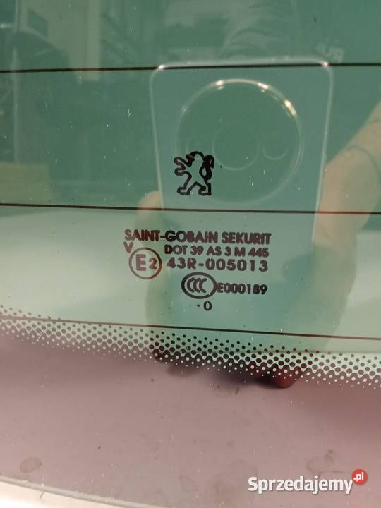 Szyba Tylna Peugeot 207 06 Zielona Ciemna osobowe Bralin sprzedam