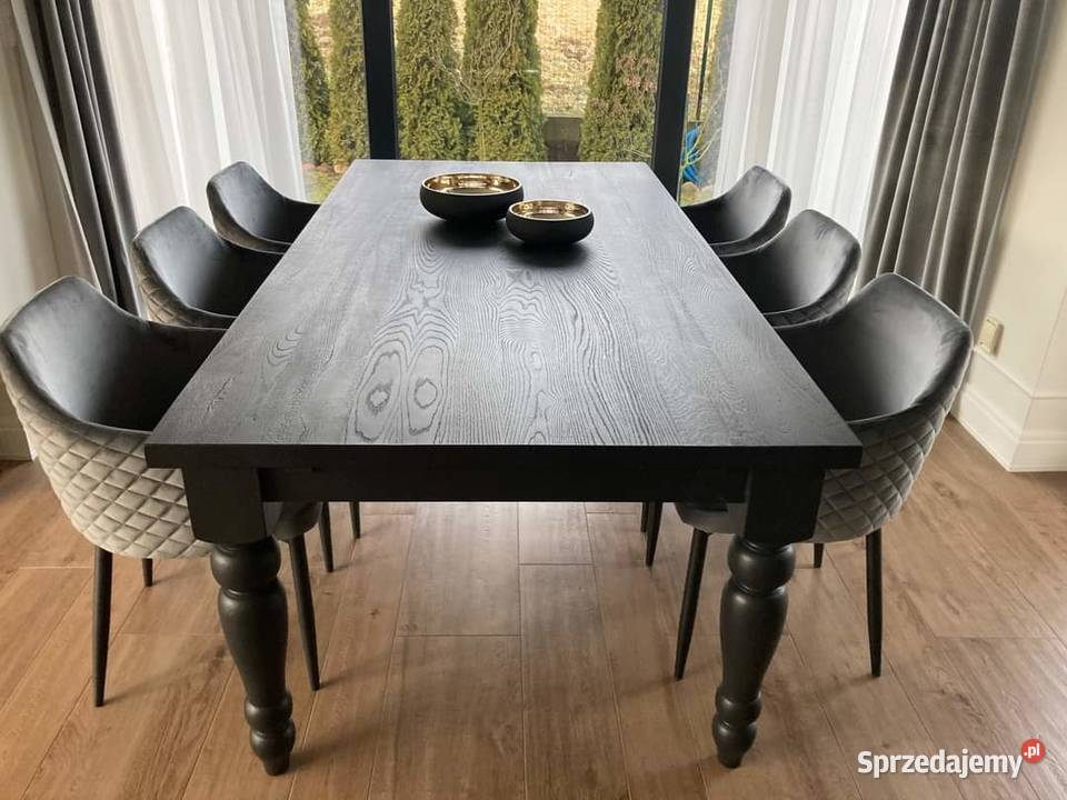 Stół dębowy delikatnie szczotkowane rozkładany 100cm Poznań