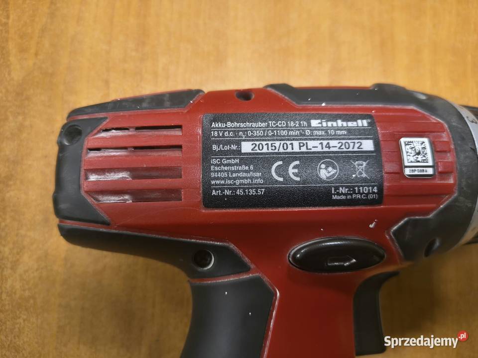 Wkrętarka Einhell TCCD 182 1h 18V 2x Akumulator warmińsko-mazurskie Elbląg