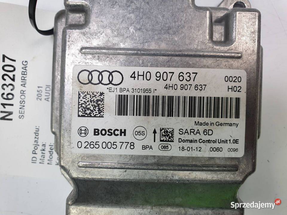 SENSOR AIRBAG AUDI A8 D4 4H0959637 Lipno