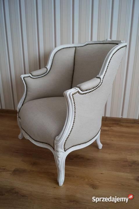 Fotel ludwikowskifrancuska berżera shabby chic Stalowa Wola