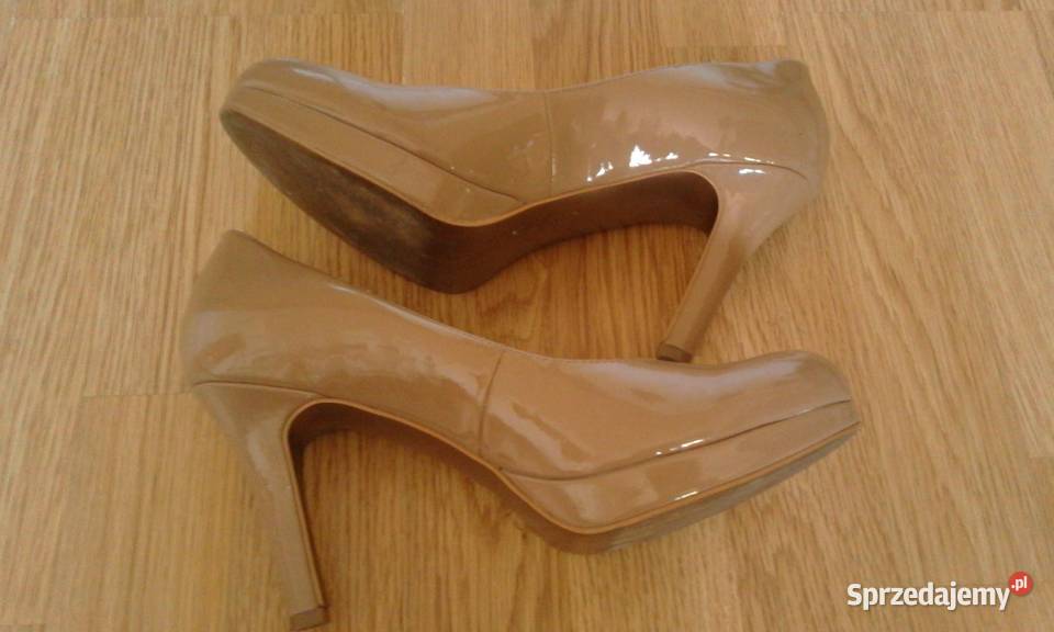 buty beżowe czółenka 39 na obcasie Wesoła sprzedam