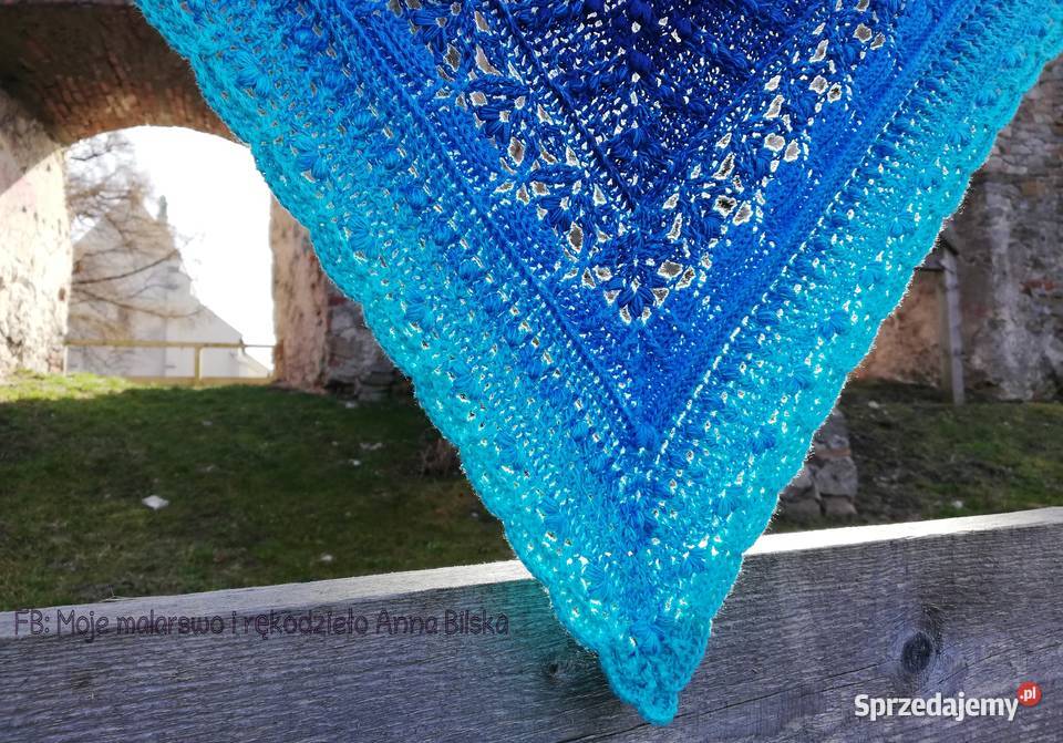 Chusta Ombre rękodzieło na szydełku Skarżysko-Kamienna