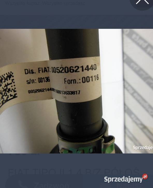Półoś Lewa Fiat Tipo ORGINAŁ ll 14 BZ 95 sprzedam