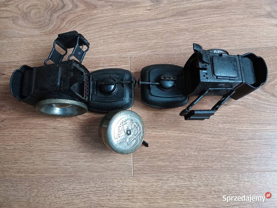 Lampy dzwonek rower antyk zabytkowy Części i akcesoria Kurzętnik