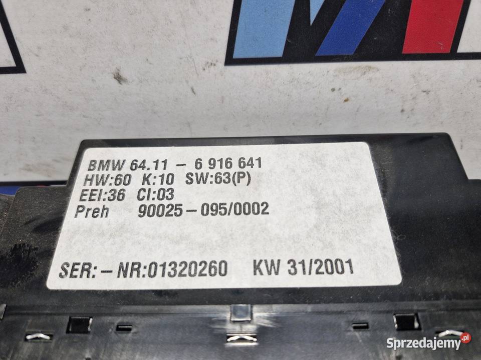 BMW E39 PANEL KLIMATYZACJI NAWIEWU ORYGINAŁ osobowe sprzedam