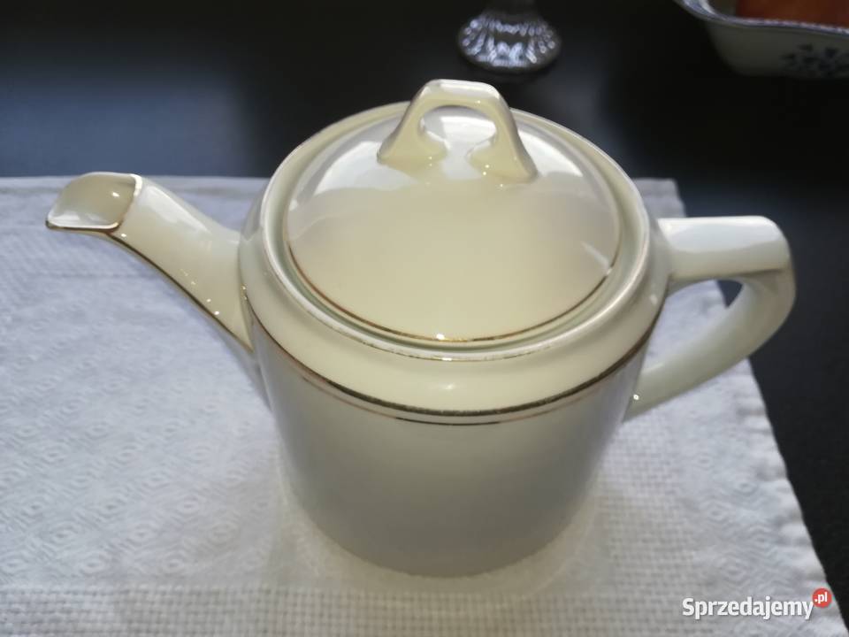 biały b duży dzbanek porcelan artdeco Gdańsk