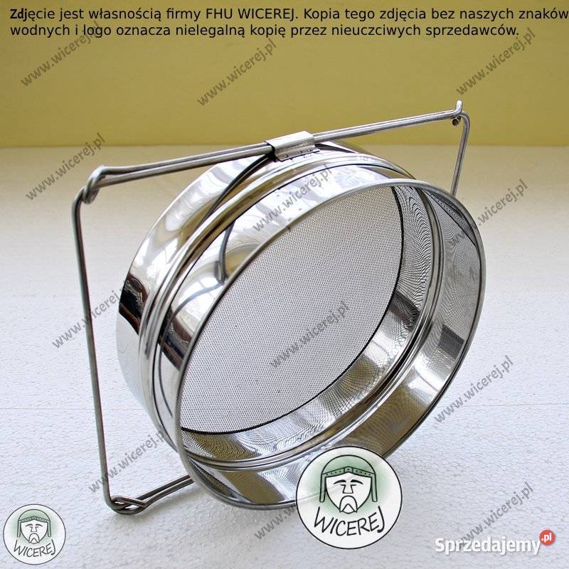 Sito do Miodu Premium Płaskie nierdzewne Pszczelarstwo Jaśliska