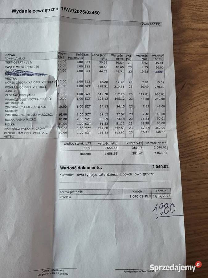 Sprzed Opel Vectra C Orzesze