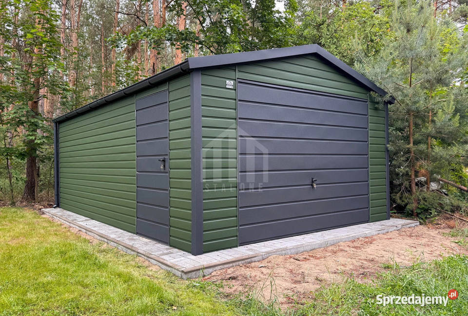 Garaz blaszany 5x6 m brama uchylna drzwi dach 30m2 małopolskie Zakopane