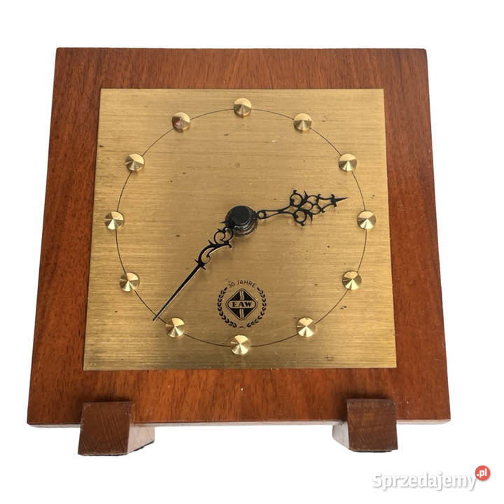 Vintage zegar stołowy EAW jubileuszowy model Warszawa