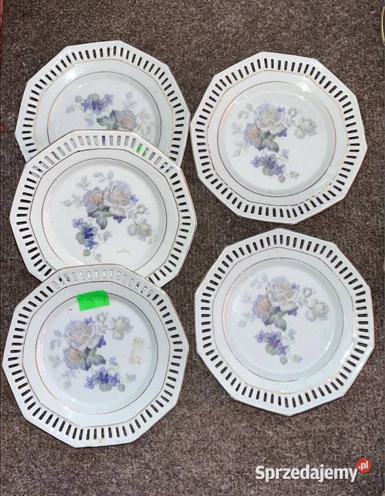 Talerzyk z kwiatami Fiołki i róże Schumann Syg z Gdańsk sprzedam