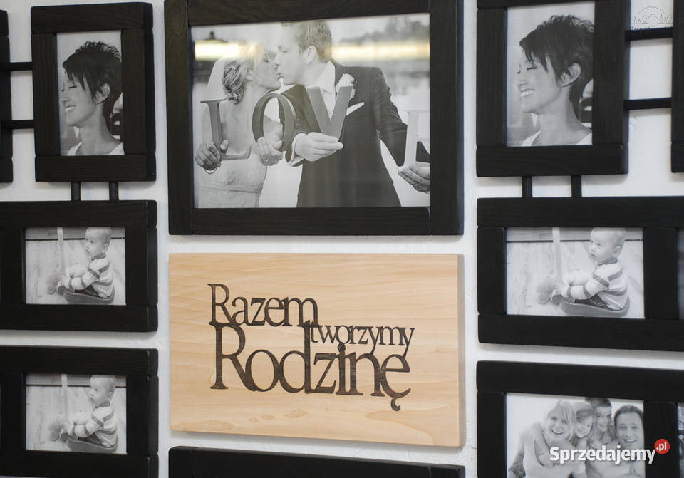 Galeria Ścienna drewniane ramki Na zdjęcia