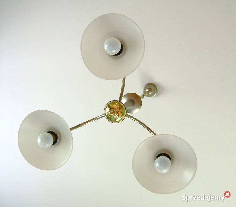 Żyrandol 3ramienny z czasów PRL Oświetlenie mazowieckie Warszawa