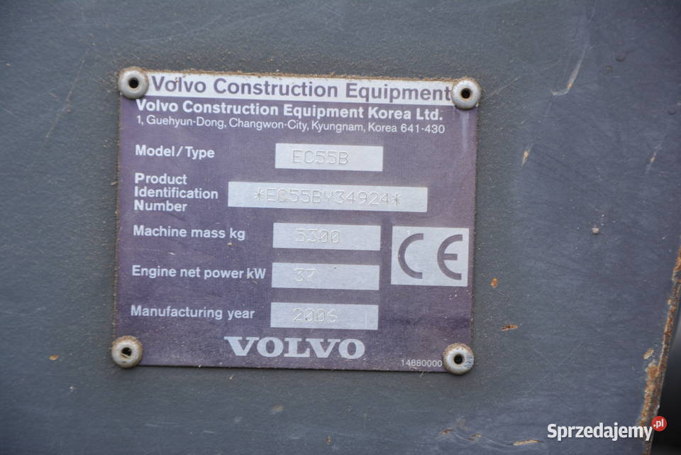 Minikoparka VOLVO EC55 w stanie mazowieckie