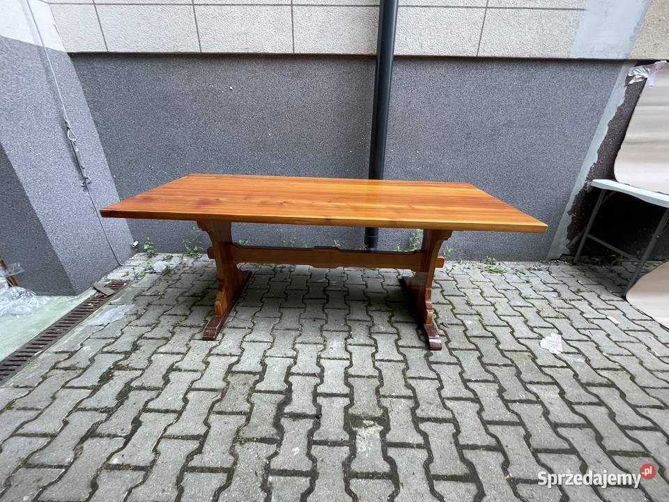 Solidny stół ogrodowy z litego drewna 93cm Warszawa