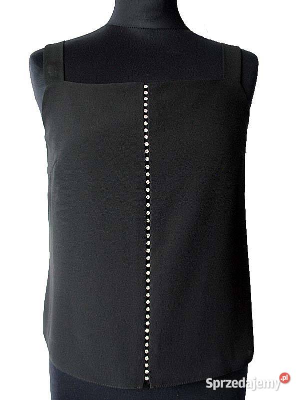 Elegancka czarna bluzka top 42 XL biust 100 mazowieckie