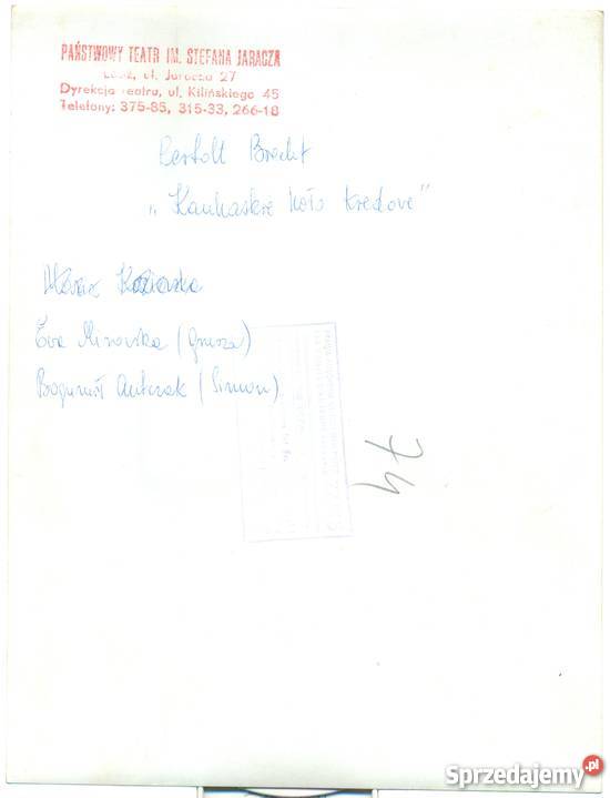 Stare zdjęcie teatralne Kaukaskie koło kredowe Antyki, Sztuka, Kolekcje Ostrów Wielkopolski sprzedam