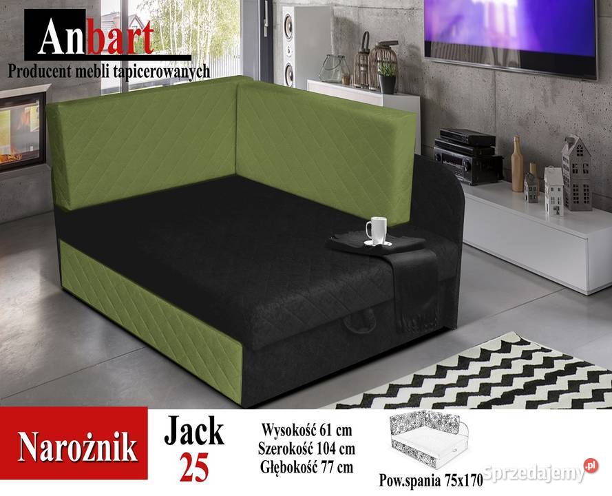 Łóżko narożne dziecka sofa rozkładana 170 75