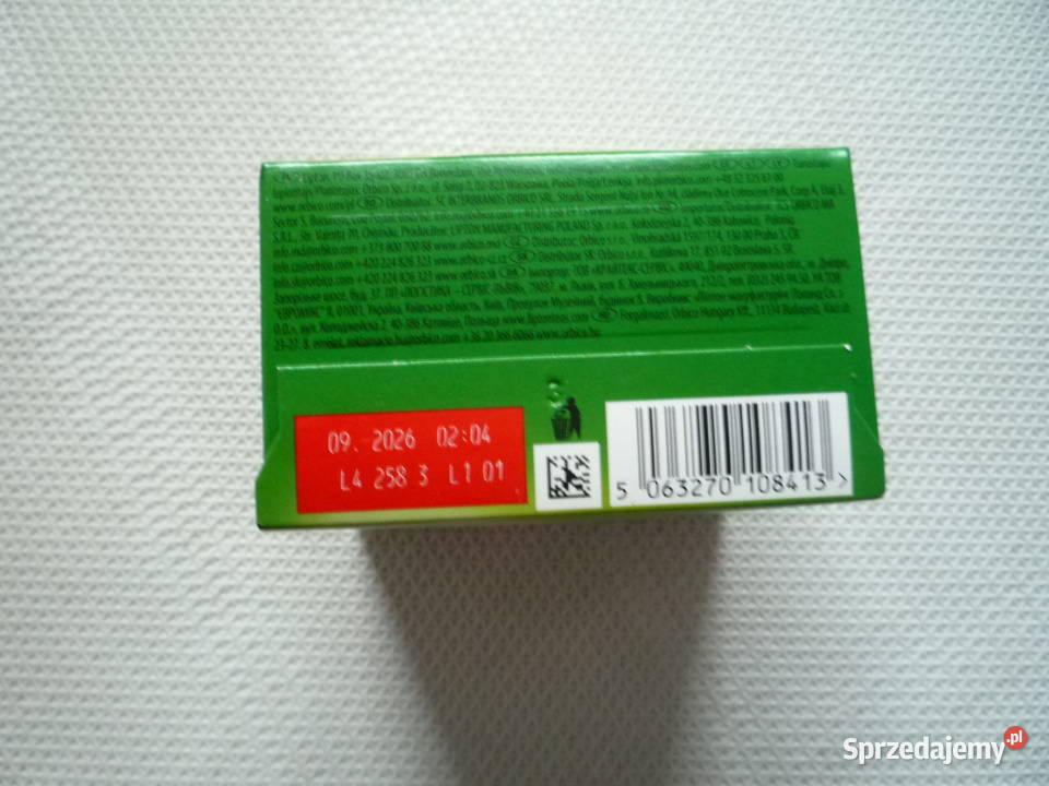 Herbata zielona aromatyzowana Lipton Malina i zachodniopomorskie Szczecin sprzedam