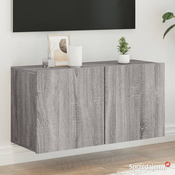 Ścienna szafka TV szary dąb sonoma 80x30x41 Meble Warszawa