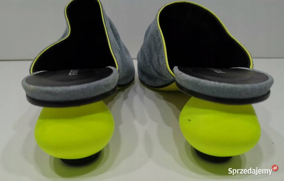 38 FRATELLI RUSSO Designerskie klapki fluor Szczerbice sprzedam