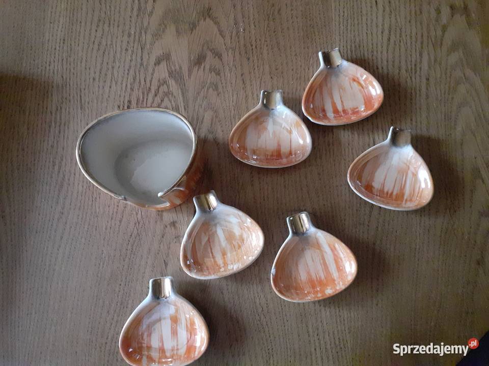 Popielniczki porcelanowe zestaw 6 mazowieckie