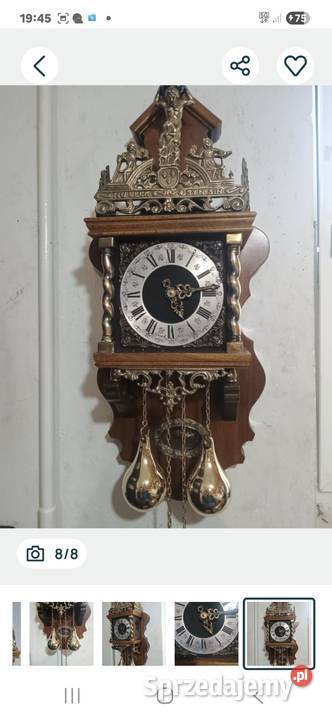 Wiszący zegar Atlas holenderski