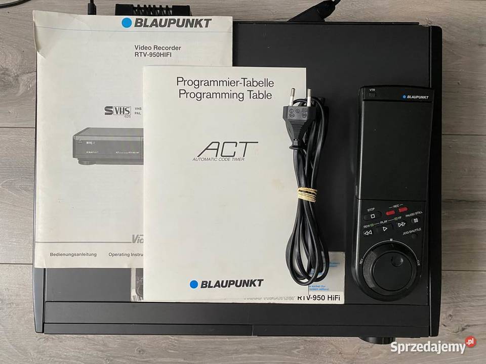 Magnetowid Blaupunkt RTV950 Oryginalny Pilot Magnetowidy Magnetowidy Szczecin