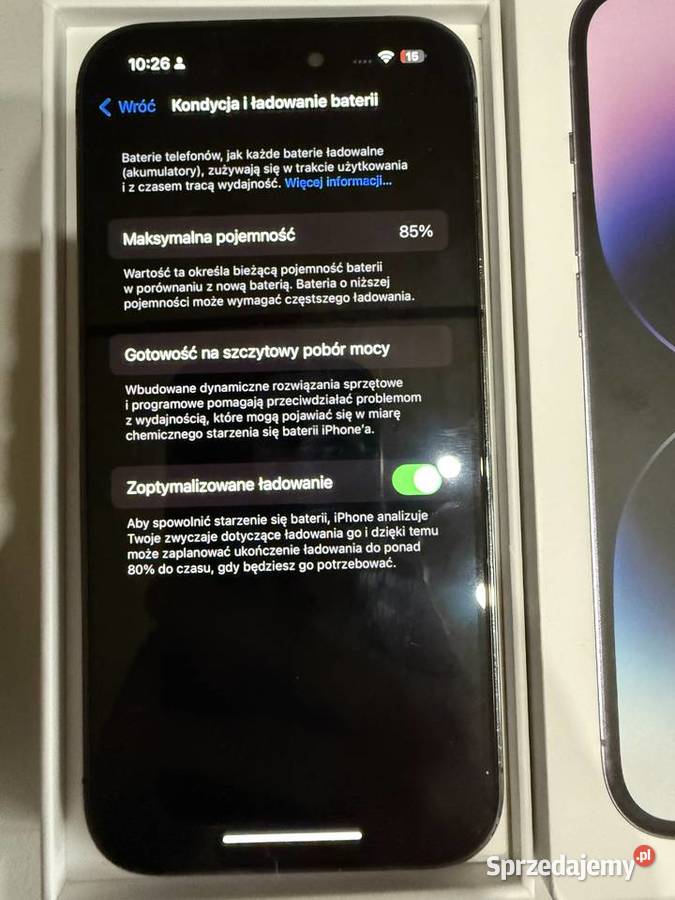 iPhone 14 PRO 256 GB kondycja baterii 85 śląskie