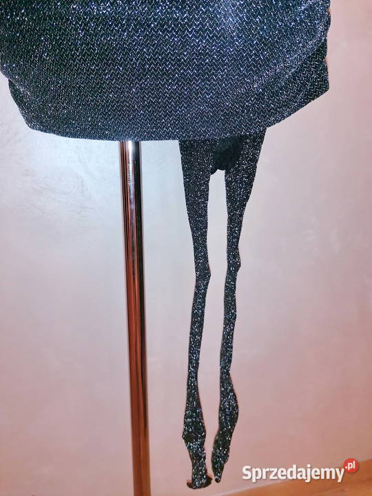 Koktajlowa 2kolorowa sukienka mini z kabaretkami Warszawa